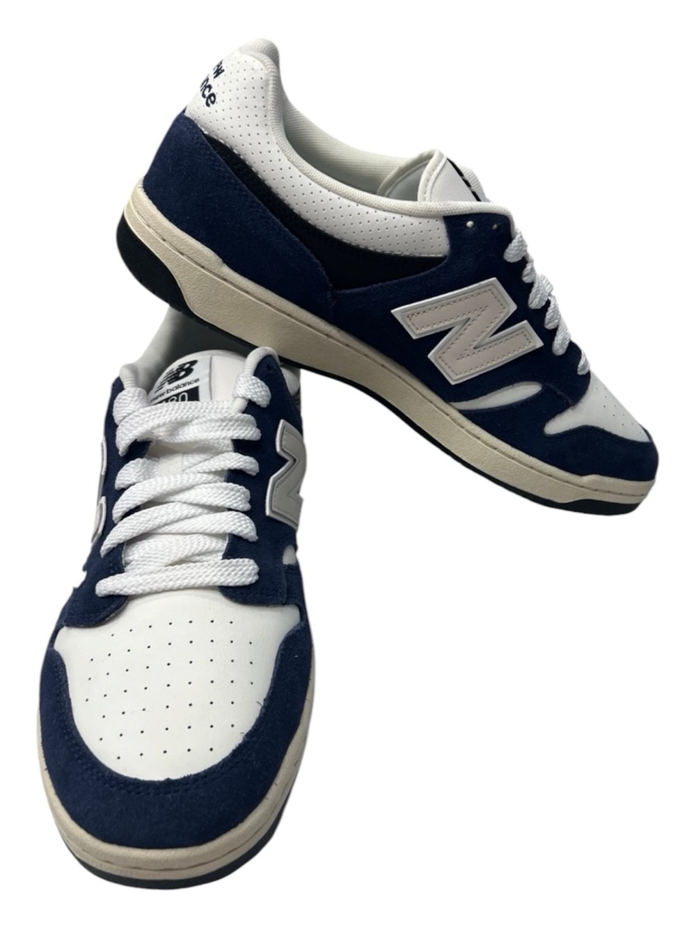 New Balance 480 BB480PEN Navy/Sea Salt Suede Low Top Lace-Up Men's Sneakers